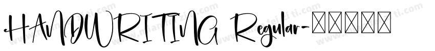 HANDWRITING Regular字体转换